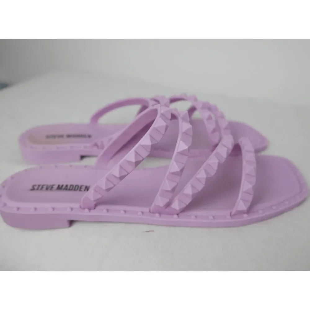 Steve Madden Women's Skyler-J Studded Jelly Lilac 7M - Picture 2 of 8
